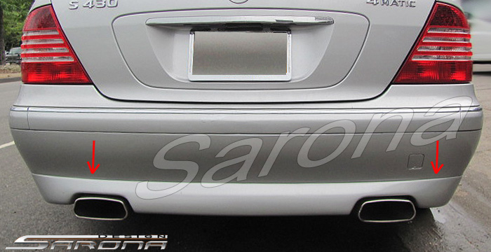 Custom Mercedes S Class  Sedan Rear Lip/Diffuser (2000 - 2006) - $390.00 (Part #MB-009-RA)